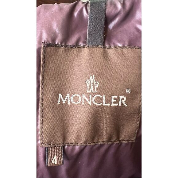 Moncler Deep Plum Puffer Jacket Size 4 Excellent Condition - Picture 7 of 8